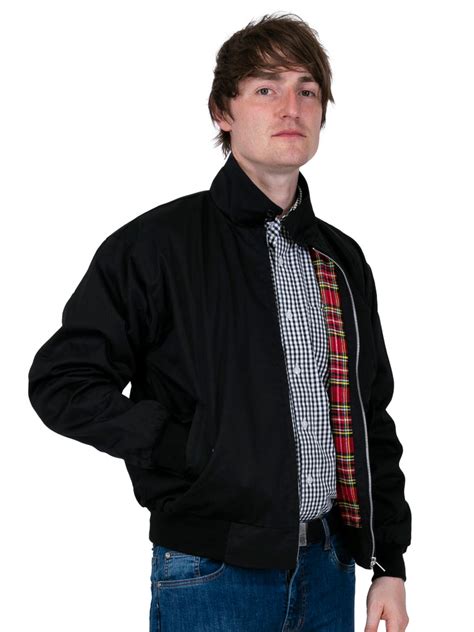 men's black harrington jackets